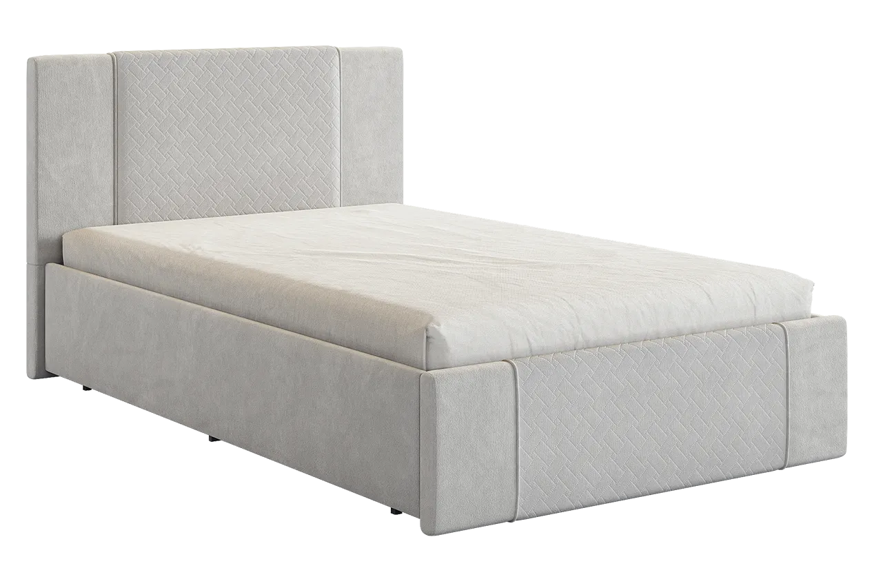 Кровать с основанием Хлоя 120х200 см галька (велюр) в Когалыме - kogalym.mebel-tymen.ru | фото