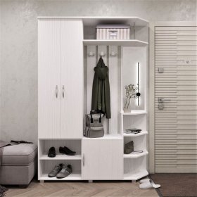 Прихожая Домино рамух белый в Когалыме - kogalym.mebel-tymen.ru | фото