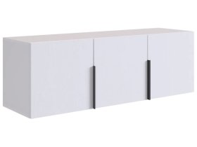 Антресоль трехдверная L1200 Баско белое дерево в Когалыме - kogalym.mebel-tymen.ru | фото