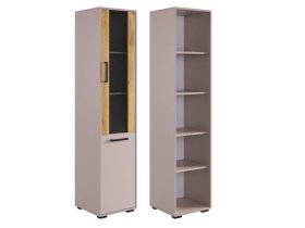 Стеллаж Лайт-2 кашемир/дуб крафт золотой в Когалыме - kogalym.mebel-tymen.ru | фото