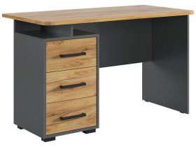 Стол компьютерный 1200 Лайт-2 графит/дуб крафт золотой в Когалыме - kogalym.mebel-tymen.ru | фото