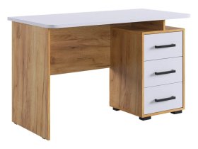 Стол компьютерный 1200 Лайт-2 дуб крафт золотой/белый в Когалыме - kogalym.mebel-tymen.ru | фото