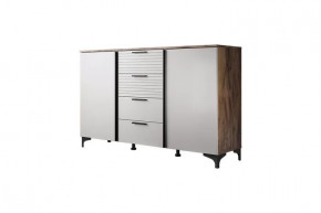 Брента Комод 4 ящика 2 двери Жемчуг в Когалыме - kogalym.mebel-tymen.ru | фото