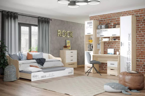 Детская Джуниор, набор №2, дуб сонома/белый в Когалыме - kogalym.mebel-tymen.ru | фото