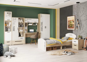 Детская Джуниор, набор №3, дуб сонома/белый в Когалыме - kogalym.mebel-tymen.ru | фото