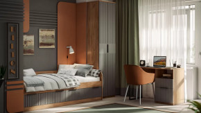 Детская «Хилтон» Дуб Крафт золотой, Графит матовый в Когалыме - kogalym.mebel-tymen.ru | фото