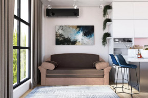 Диван-кровать "Рик-1400" каппучино/пудра в Когалыме - kogalym.mebel-tymen.ru | фото