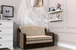 Диван "Луна" (серо-бежевый, к/з шоколад) в Когалыме - kogalym.mebel-tymen.ru | фото