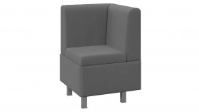 Диван угловой «Каир» Исп.2 Велюр Camaro 18 (серый) в Когалыме - kogalym.mebel-tymen.ru | фото