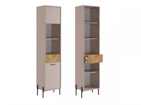 Стеллаж Доминика кашемир/дуб крафт золотой в Когалыме - kogalym.mebel-tymen.ru | фото