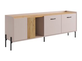 Тумба 2 Доминика кашемир/дуб крафт золотой в Когалыме - kogalym.mebel-tymen.ru | фото