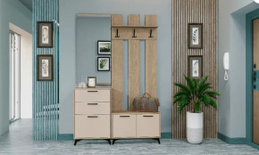 ЕВА Прихожая, ЛДСП Дуб экспрессив песочный / ЛДСП Сатин в Когалыме - kogalym.mebel-tymen.ru | фото