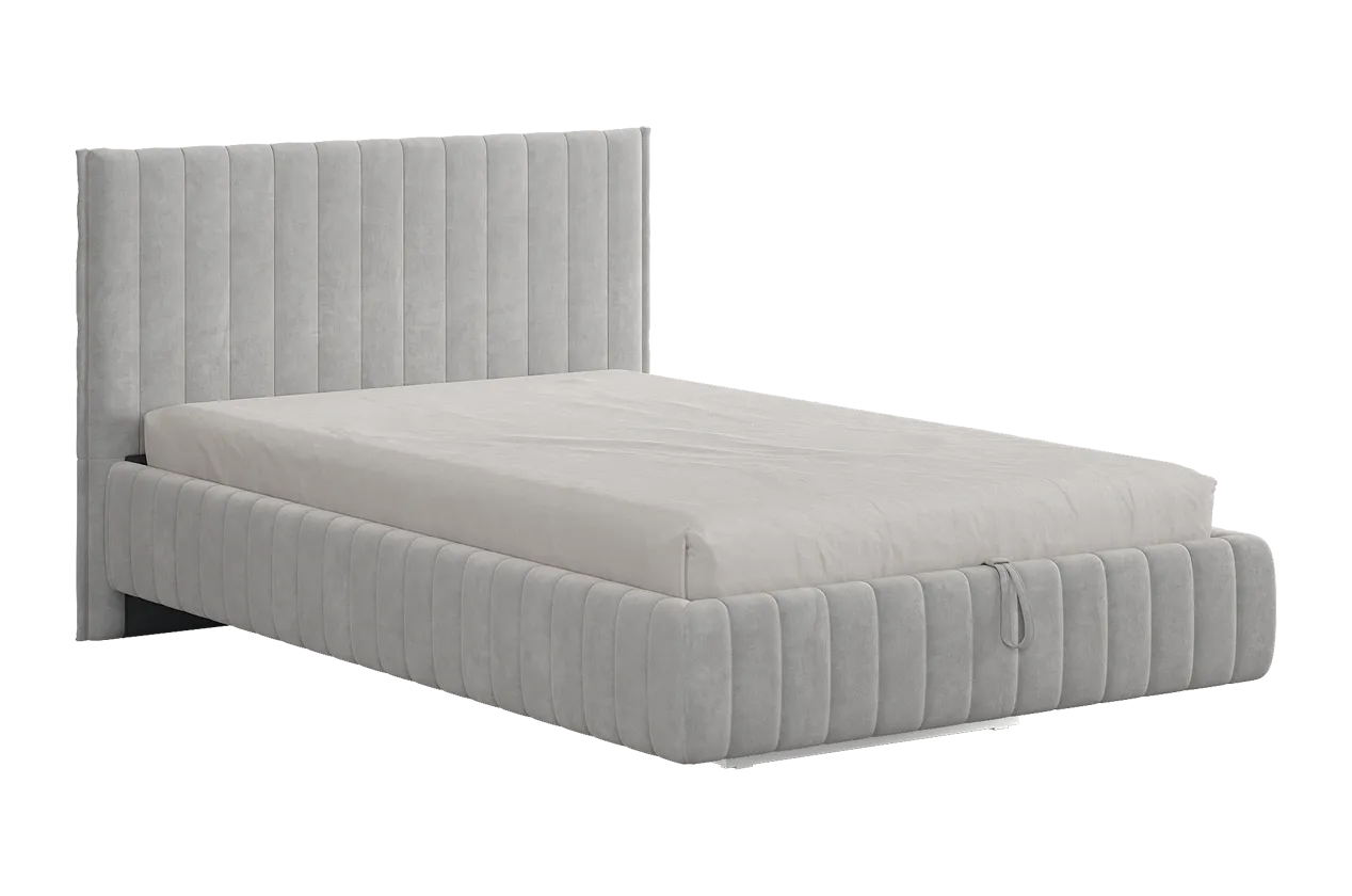 Кровать с подъемным механизмом Твикс 120х200 см галька (велюр) в Когалыме - kogalym.mebel-tymen.ru | фото