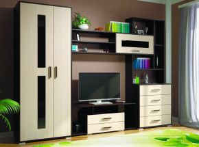 Гостиная Европа-1 Венге / Дуб молочный в Когалыме - kogalym.mebel-tymen.ru | фото