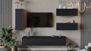 Гостиная «Глосс» №7 Яблоня Беллуно/Cтекло Графит матовый в Когалыме - kogalym.mebel-tymen.ru | фото