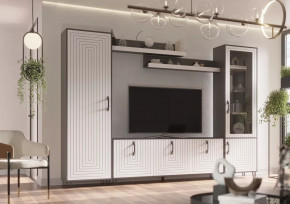 Гостиная Квадро №СВ-1 Серый графит/Софт вайт в Когалыме - kogalym.mebel-tymen.ru | фото