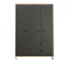 GRACE шкаф SZF3D2S (Дуб наварра/Графит) в Когалыме - kogalym.mebel-tymen.ru | фото