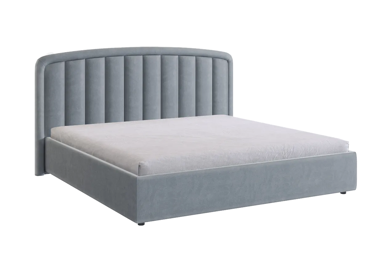 Кровать с подъемным механизмом Сиена 2 180х200 см оникс (велюр) в Когалыме - kogalym.mebel-tymen.ru | фото