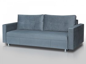 Диван Комфорт с прямыми подлокотниками серый в Когалыме - kogalym.mebel-tymen.ru | фото