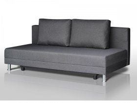 Диван Комфорт Лайт без подлокотников 2 подушки графит в Когалыме - kogalym.mebel-tymen.ru | фото
