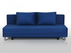 Диван Комфорт Лайт без подлокотников 2 подушки синий в Когалыме - kogalym.mebel-tymen.ru | фото
