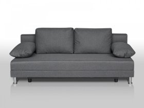 Диван Комфорт без подлокотников 4 подушки графит в Когалыме - kogalym.mebel-tymen.ru | фото