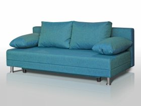 Диван Комфорт без подлокотников 4 подушки азур в Когалыме - kogalym.mebel-tymen.ru | фото