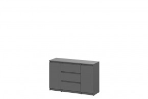 Комод 3 ящика двухстворчатый графит серый Денвер в Когалыме - kogalym.mebel-tymen.ru | фото