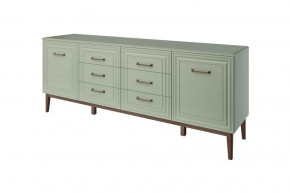 Комод 6 ящиков 2 двери Гориция Зелёный самшит в Когалыме - kogalym.mebel-tymen.ru | фото