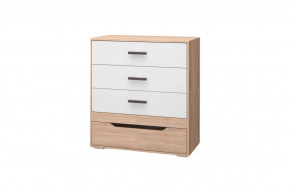 Комод Джуниор, дуб сонома/ дуб сонома, белый в Когалыме - kogalym.mebel-tymen.ru | фото
