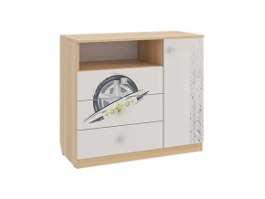 Комод Форсаж дуб сонома/белый в Когалыме - kogalym.mebel-tymen.ru | фото