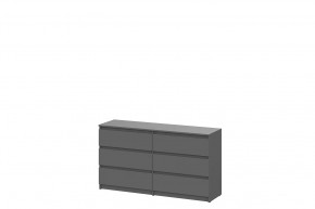 Комод с ящиками 1,38м Графит серый Денвер в Когалыме - kogalym.mebel-tymen.ru | фото