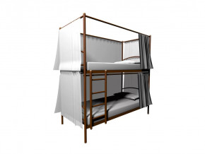 Конструкция для штор к Хостел Duo 3х стронняя в Когалыме - kogalym.mebel-tymen.ru | фото