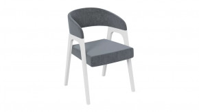 Кресло «Техас 1» Белый матовый, тк. №219 Велюр Jercy graphite в Когалыме - kogalym.mebel-tymen.ru | фото