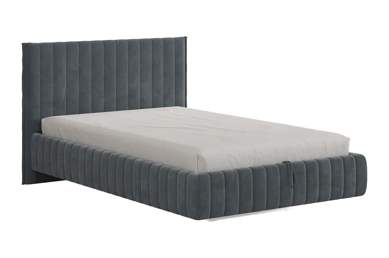 Кровать с подъемным механизмом Твикс 120х200 см графит (велюр) в Когалыме - kogalym.mebel-tymen.ru | фото