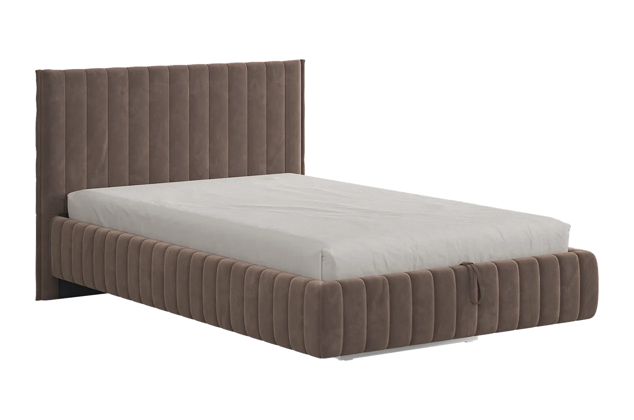 Кровать с подъемным механизмом Твикс 120х200 см латте (велюр) в Когалыме - kogalym.mebel-tymen.ru | фото