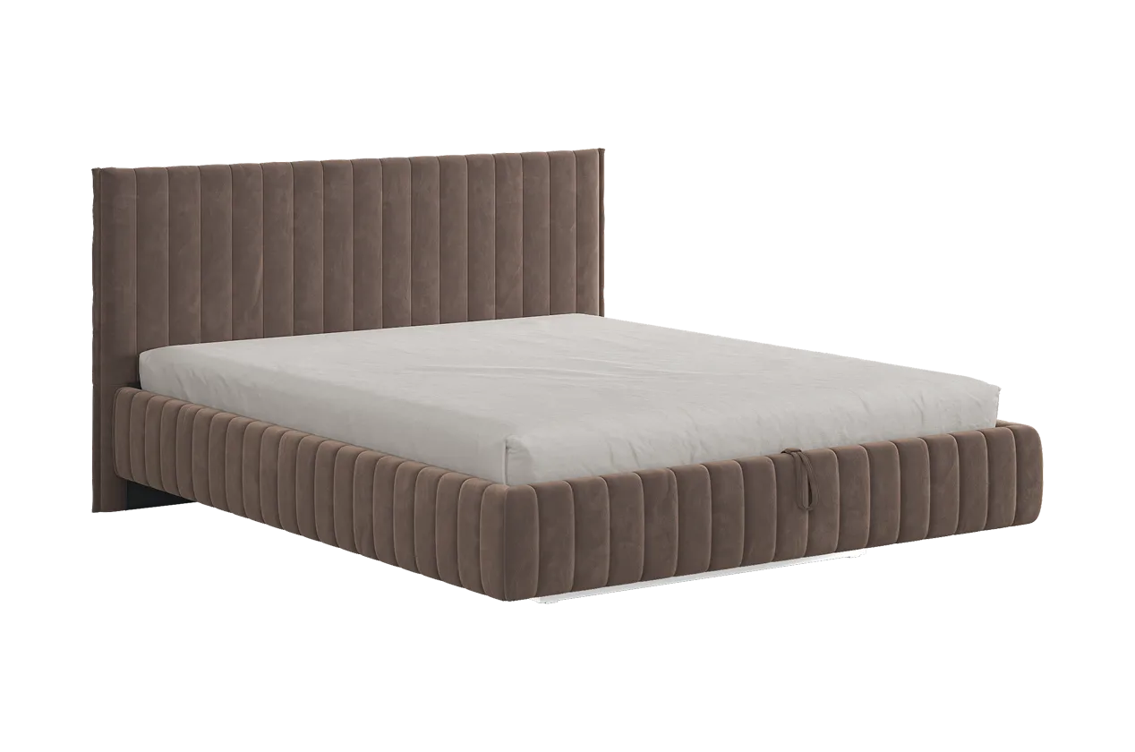 Кровать с подъемным механизмом Твикс 180х200 см латте (велюр) в Когалыме - kogalym.mebel-tymen.ru | фото