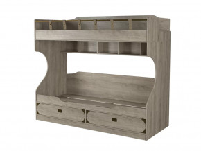 Кровать 2-х ярусная с лестницей Мираж-1 Секция-2-3 Дуб баррик в Когалыме - kogalym.mebel-tymen.ru | фото