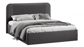 Кровать с ПМ «Тиффани» Тип 1 с заглушиной Велюр Графит в Когалыме - kogalym.mebel-tymen.ru | фото