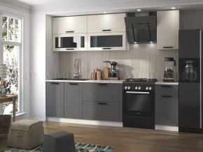 Кухня Монако 2,0м Компоновка №2 (Белый снег Софт/софт графит (Кастилло)) в Когалыме - kogalym.mebel-tymen.ru | фото