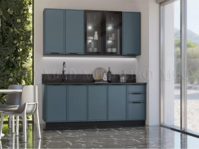 Кухня Николь 2,0/900м (Браш Блю) в Когалыме - kogalym.mebel-tymen.ru | фото