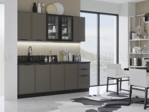 Кухня Николь 2,0м Компановка №1 (Холст вулканический) в Когалыме - kogalym.mebel-tymen.ru | фото