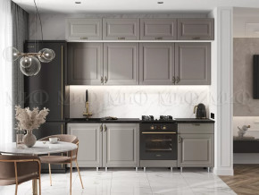 Кухня Престиж 2,4м (Браш текстура Грей) в Когалыме - kogalym.mebel-tymen.ru | фото