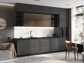 Кухня Престиж 3,0м Компоновка №2 (Графит/Графит софт/Прайм орех) в Когалыме - kogalym.mebel-tymen.ru | фото