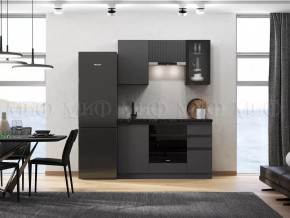 Кухня Техно-6 1,5м (Графит/Графит софт) в Когалыме - kogalym.mebel-tymen.ru | фото