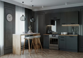 Кухонный гарнитур Антрацит-2000 столешница 26 мм в Когалыме - kogalym.mebel-tymen.ru | фото