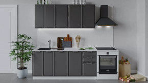 Кухонный гарнитур «Белладжио» длиной 180 см Белый, Софт графит в Когалыме - kogalym.mebel-tymen.ru | фото