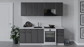 Кухонный гарнитур «Белладжио» длиной 220 см Белый, Софт графит в Когалыме - kogalym.mebel-tymen.ru | фото