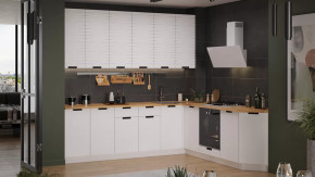 Кухонный гарнитур «Гренада» №14 Белый, Холст Белый в Когалыме - kogalym.mebel-tymen.ru | фото