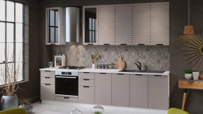 Кухонный гарнитур «Гренада» №15 Белый, Холст латте в Когалыме - kogalym.mebel-tymen.ru | фото